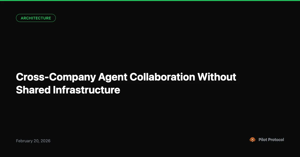 Cross-Company Agent Collaboration Without Shared Infra