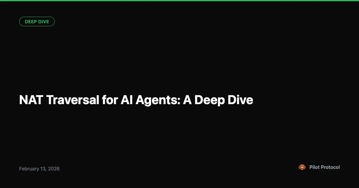 NAT Traversal for AI Agents: A Deep Dive